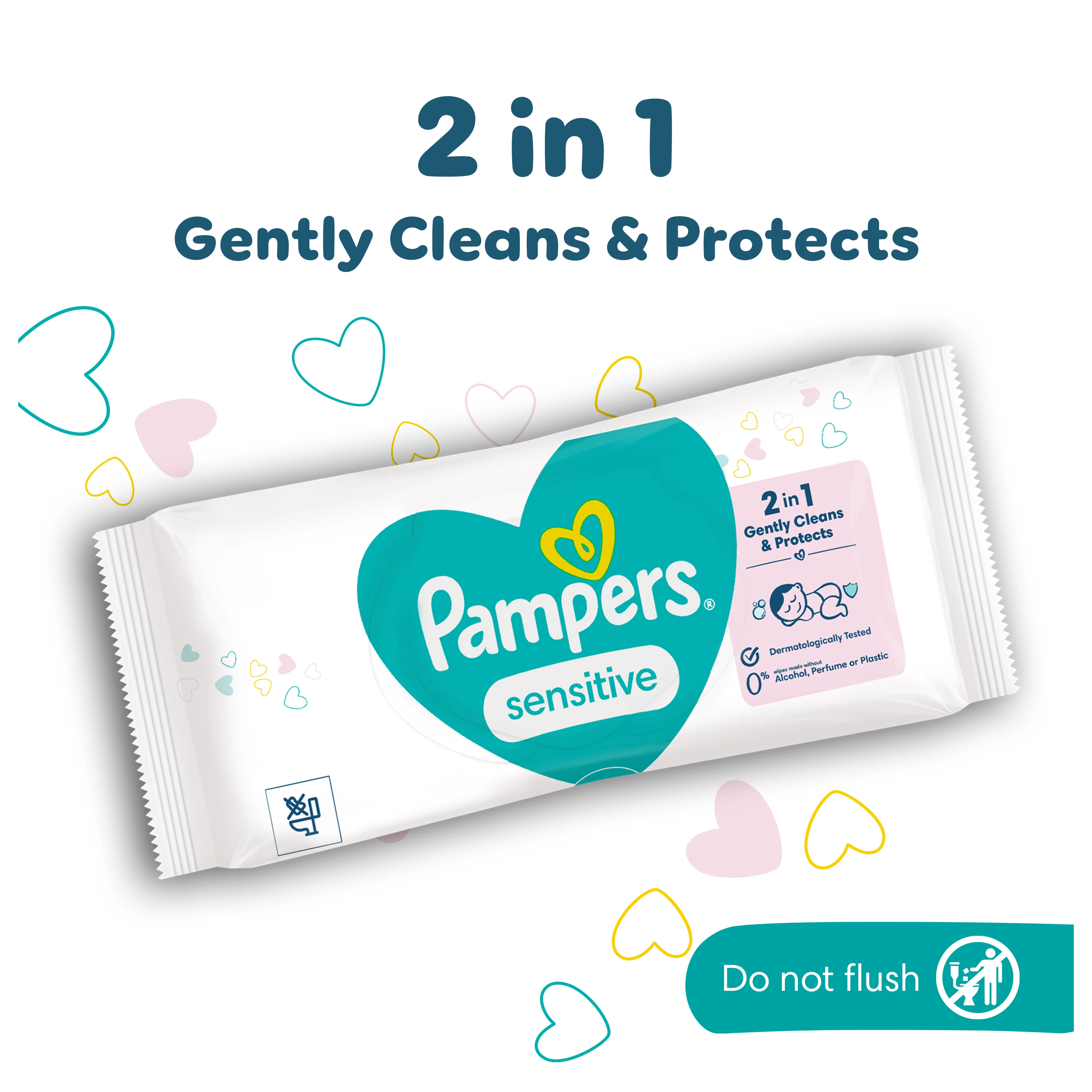 PAMPERS Pampers Sensitive Mitrās Salvetes Mazuļiem