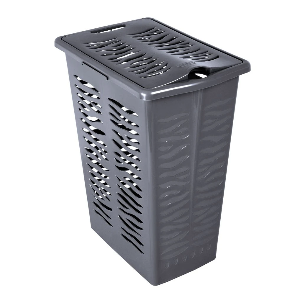 BRANQ Veļas grozs 30L Zebra pelēks