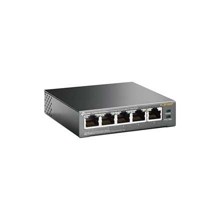 TP-LINK Switch-TP-LINK-Desktop/pedestal-5x10Base-T / 100Base-TX-PoE ports 4-TL-SF1005P
