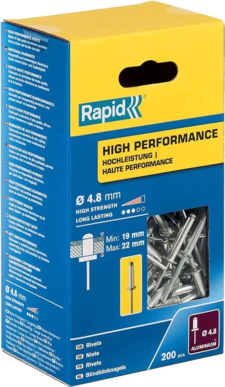 RAPID Alumīnija kniedes Rapid 5001440, 4