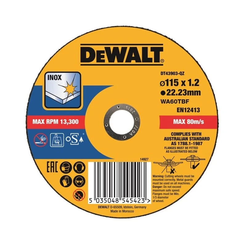 DEWALT Disks tērauda griešanai 115X1.2MM