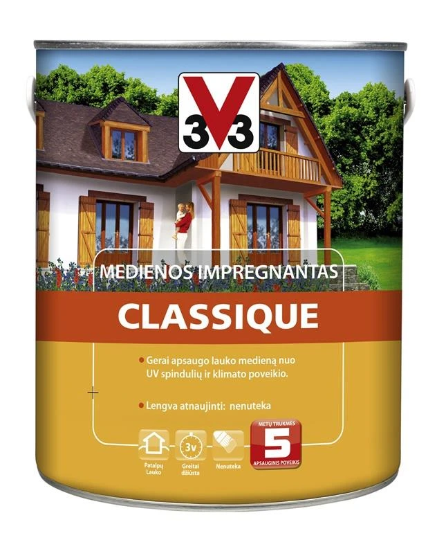 V33 Koksnes impregnants V33 Classique, priedes