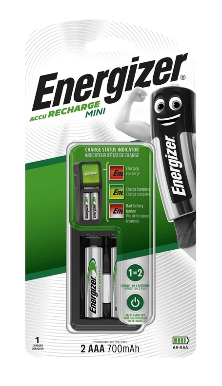 ENERGIZER BATERIJU LĀDĒTĀJS ENERGIZER MINI +2xAAA