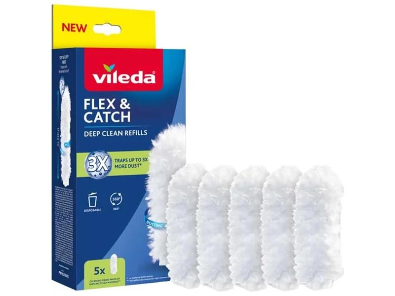 VILEDA Putekļu slotas papildin flex&catch 5gab