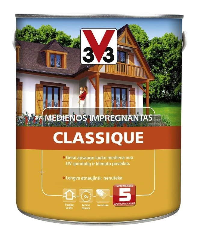 V33 Koksnes impregnants V33 Classique, melnkoka