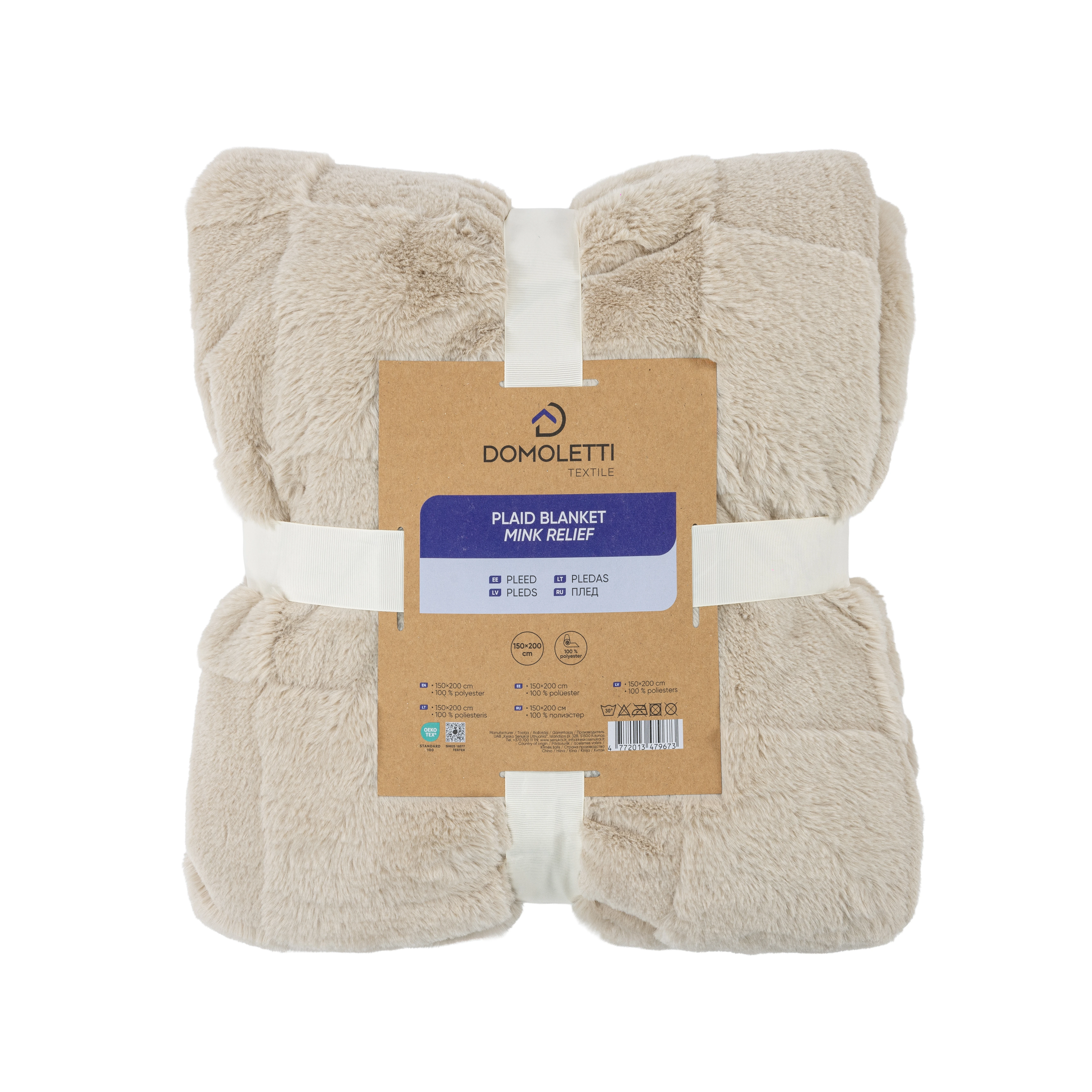DOMOLETTI Pledi Domoletti Mink Relief, brūngans