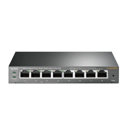 TP-LINK Switch-TP-LINK-PoE ports 4-TL-SG108PE