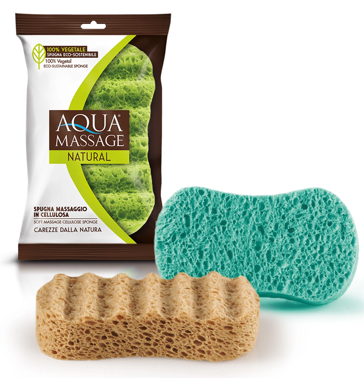 AQUA MASSAGE Sūklis vannas celulozas Aktive