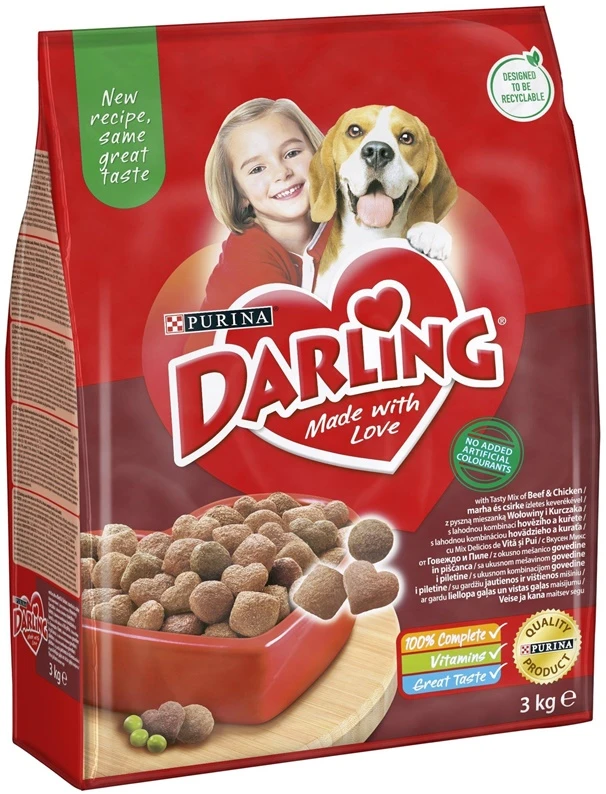 DARLING Barība suņiem darling gaļa/dārzeņi 3kg