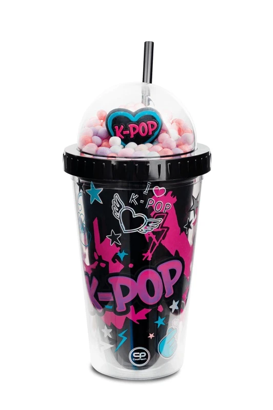 COOLPACK Krūze ar salmiņu K-POP 450ML