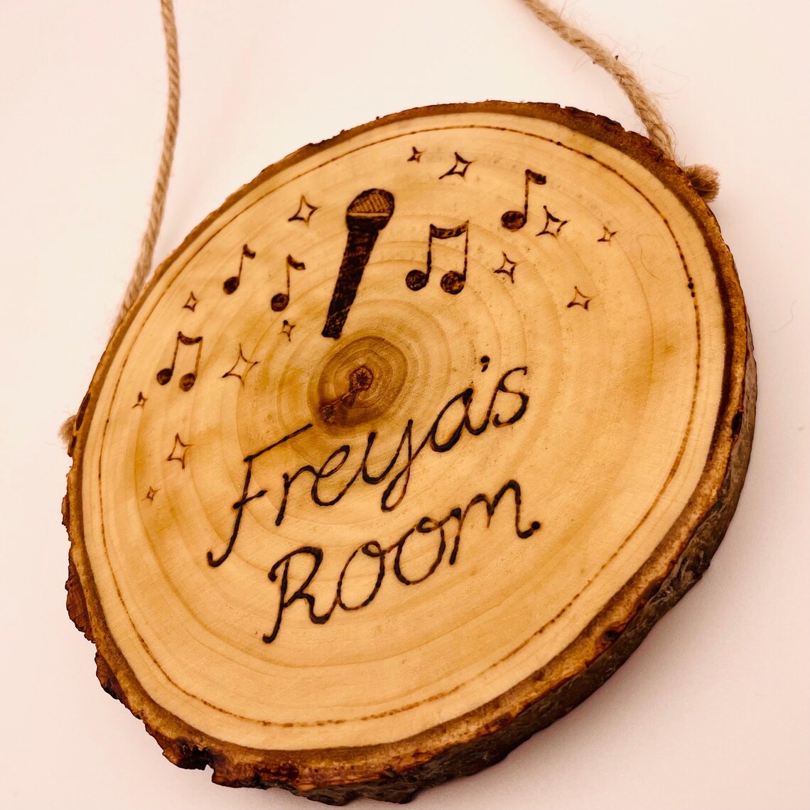  Personalised Hand Burnt Door Sign 