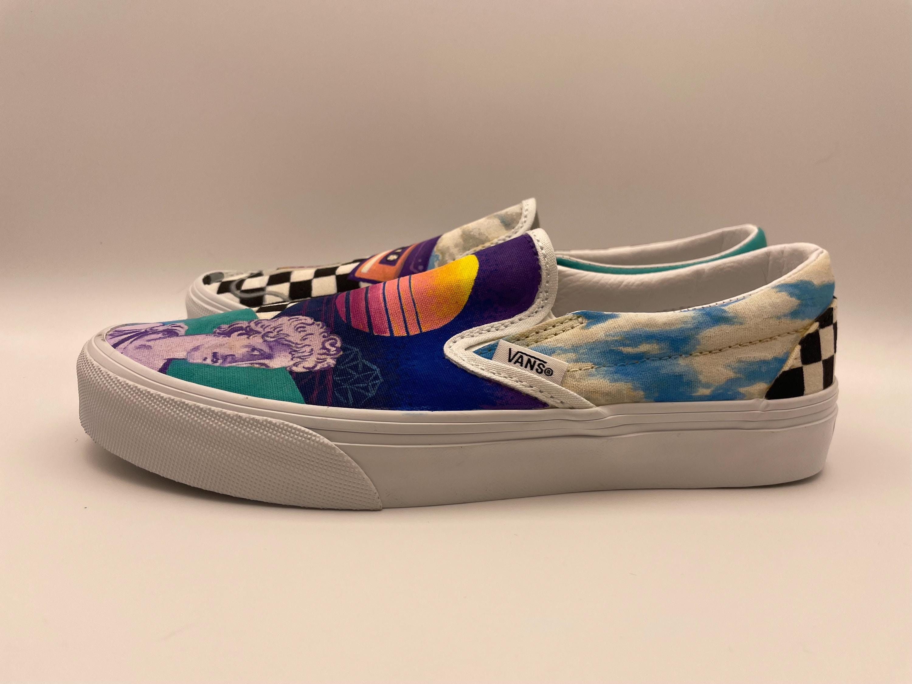 Retro/Vaporwave Custom Vans size UK 5 - image 4