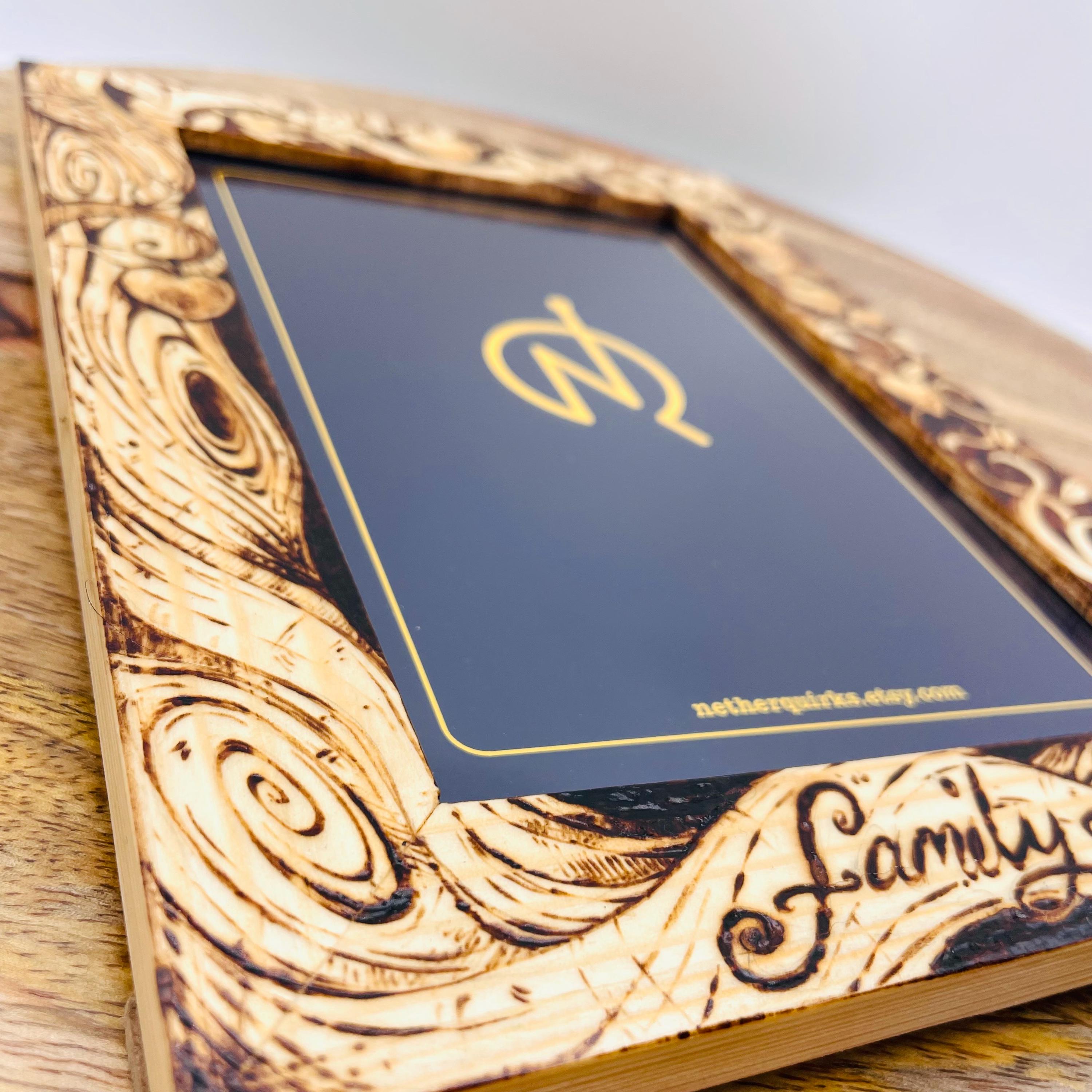 Hand burnt Photo frame 12cm x 17cm - image 7