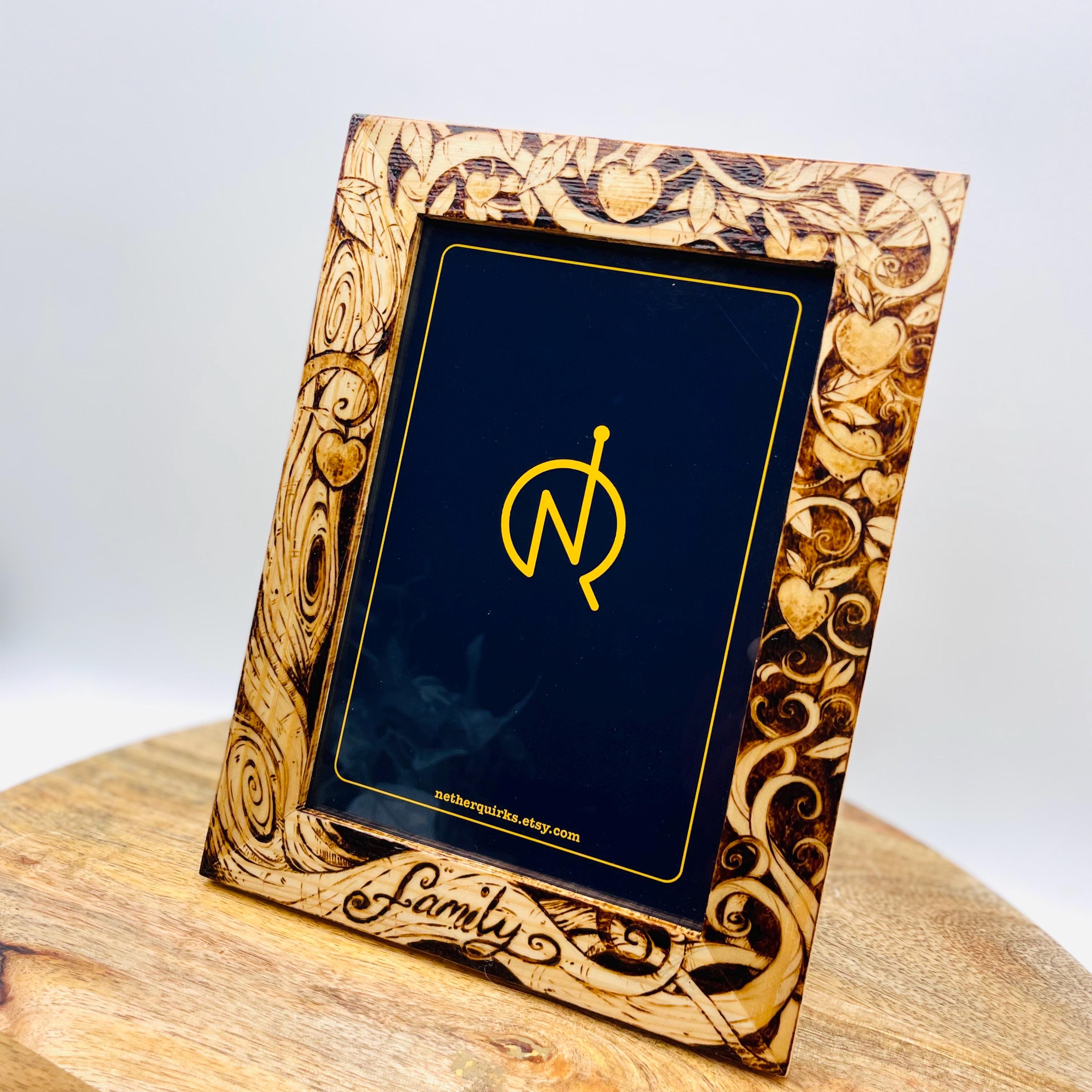 Hand burnt Photo frame 12cm x 17cm - image 4