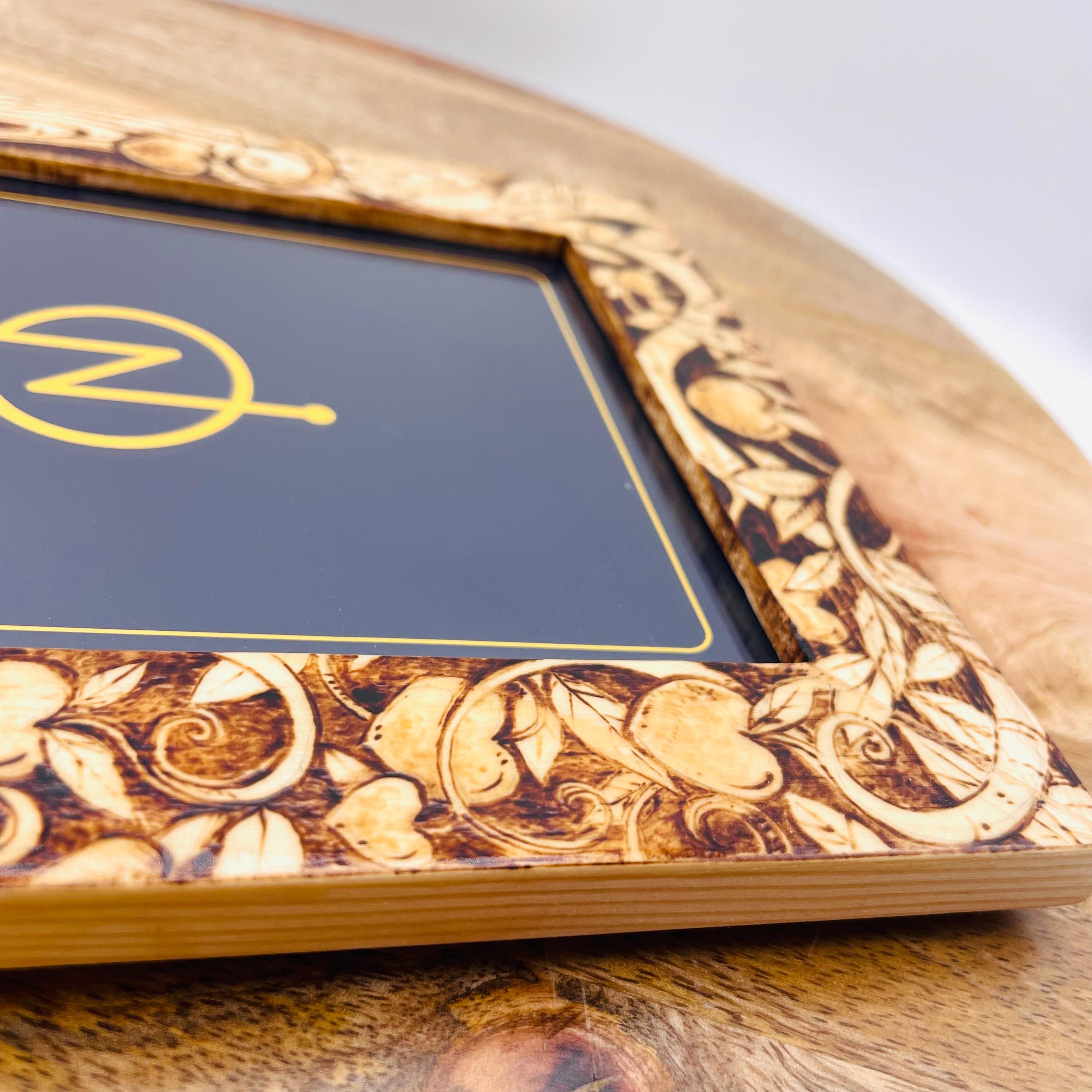 Hand burnt Photo frame 12cm x 17cm - image 6