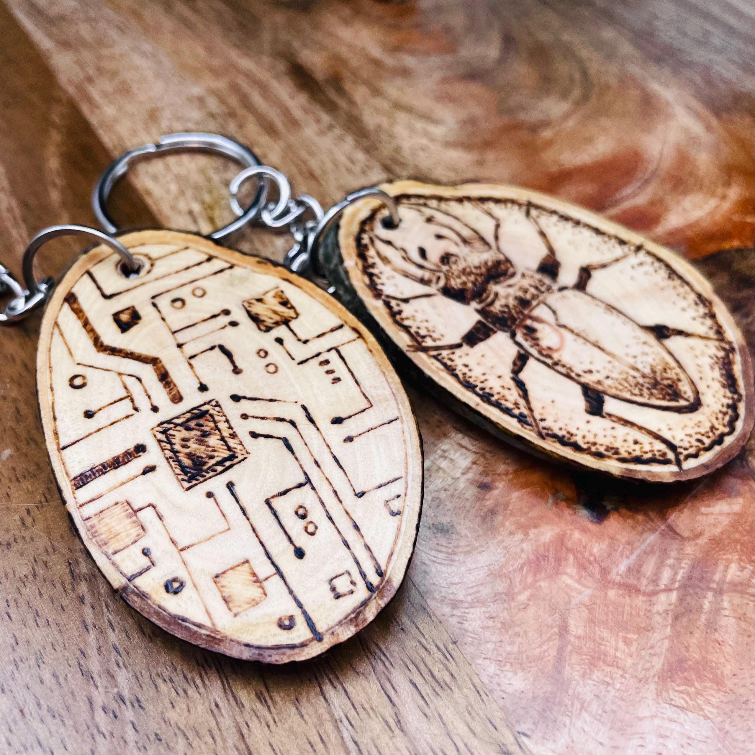 Hand burnt keyrings