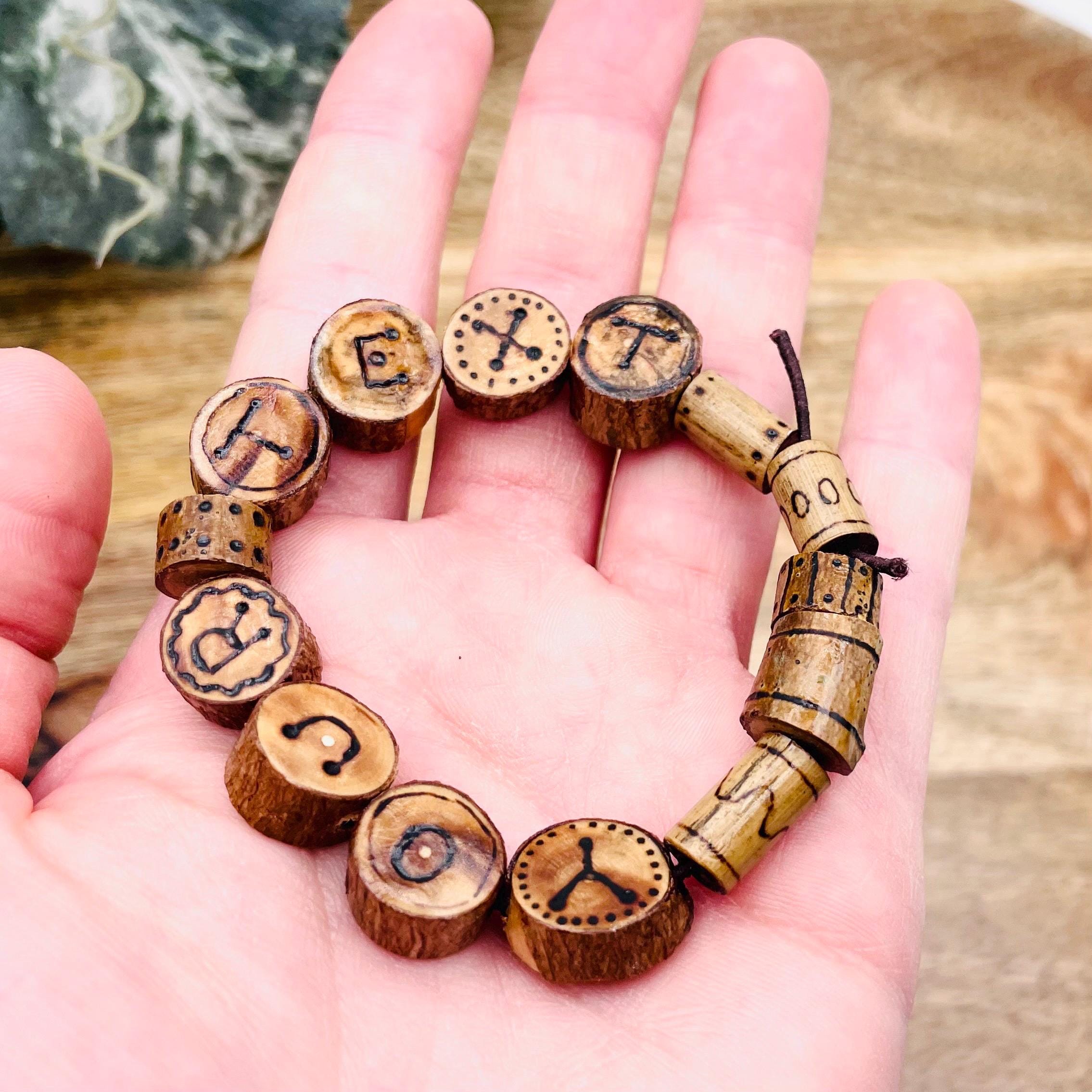 Natural Handmade Personalised Wood Bracelet - image 3