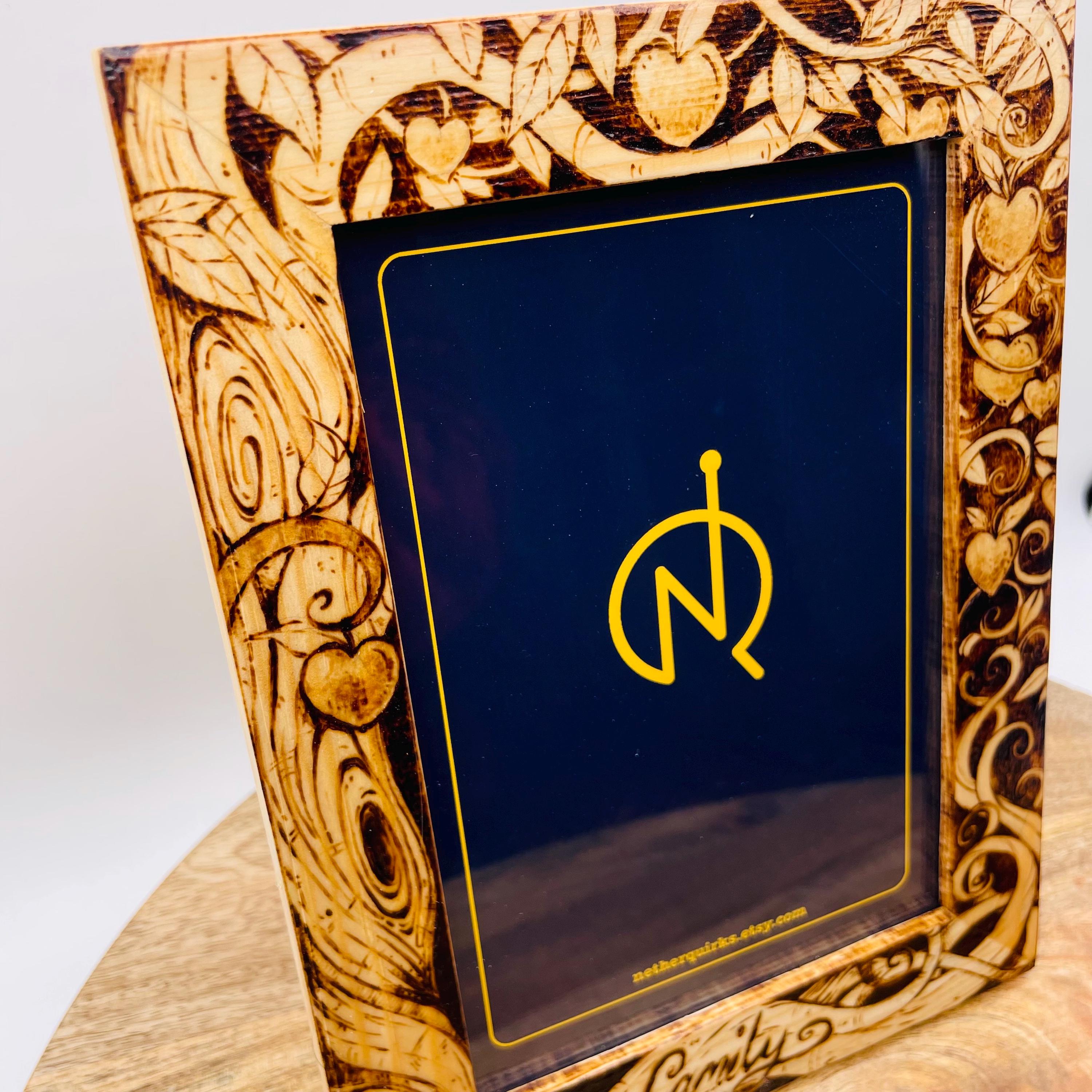 Hand burnt Photo frame 12cm x 17cm - image 5