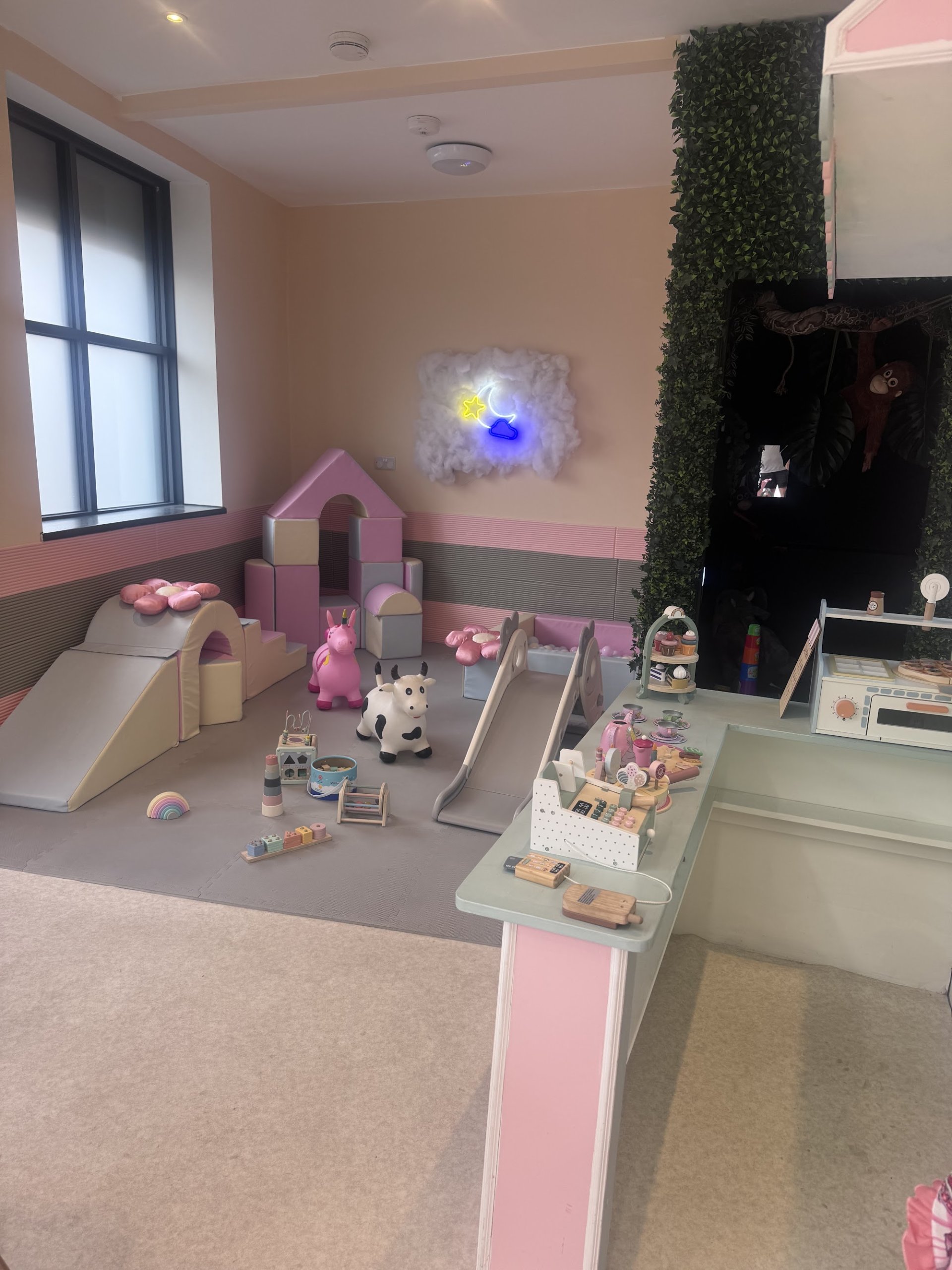 The mini soft play area