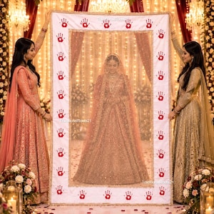 Bridal entry Hand print duppata  - wholesale Home and Cleaning Products supplier in India