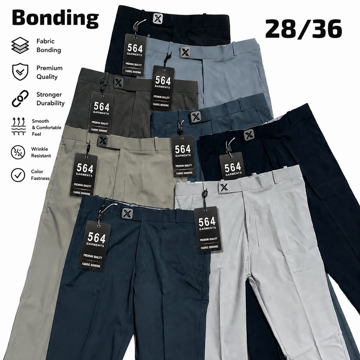 564 Garments Premium Fabric Bonding Pant - wholesale Fashion and Lifestyle supplier in India