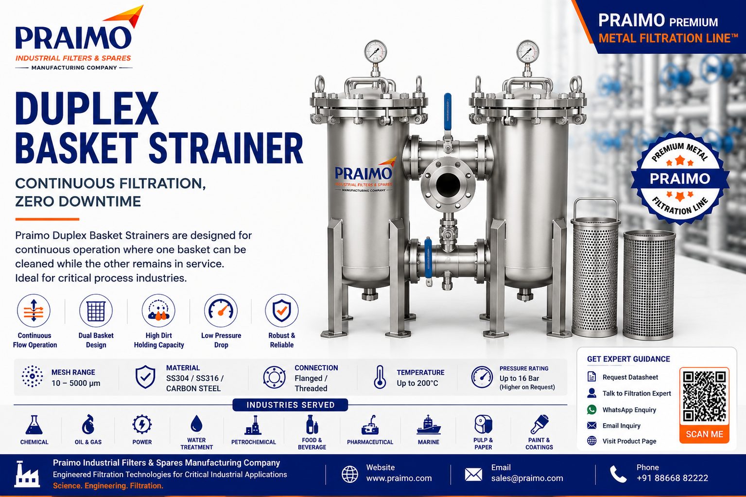 Duplex Basket Strainer - wholesale Groceries supplier in India