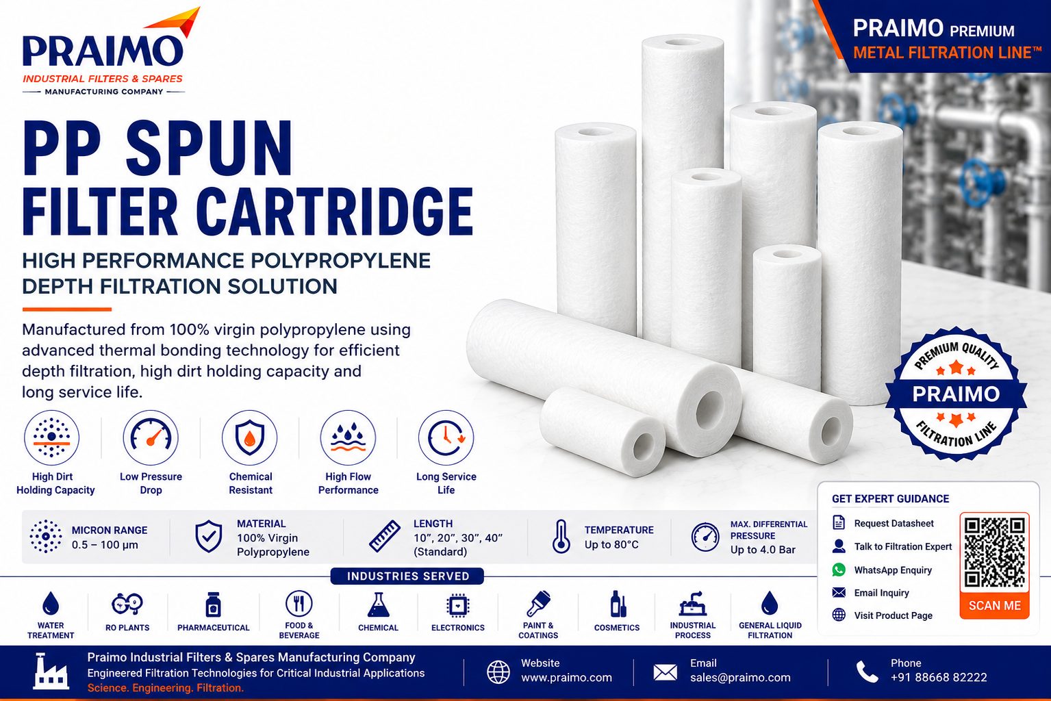 PP Spun Filter Cartridge - wholesale Groceries supplier in India