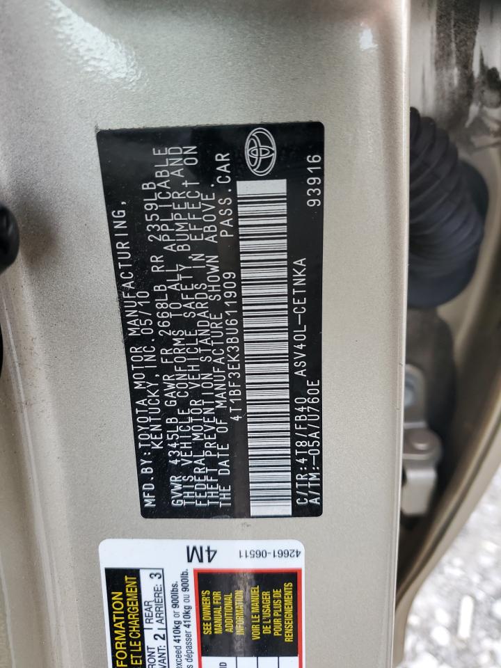 2011 TOYOTA CAMRY BASE photo 23