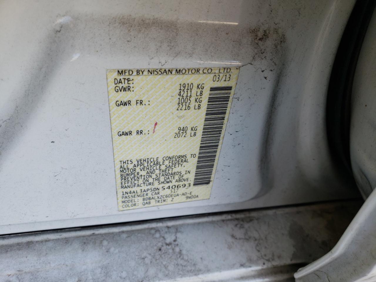 2013 NISSAN ALTIMA 2.5 photo 19