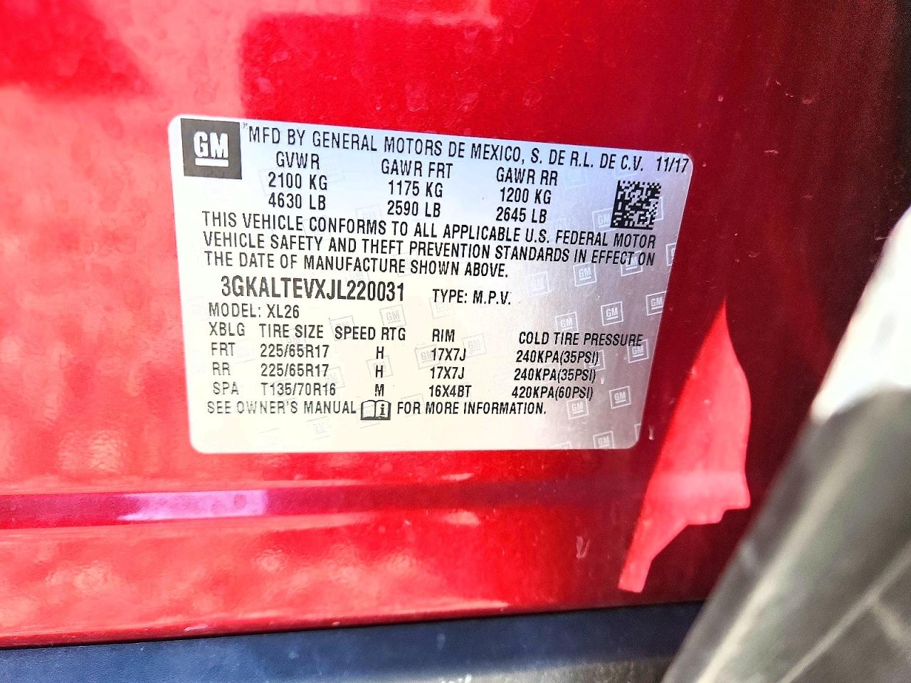 2018 GMC TERRAIN SLE photo 13