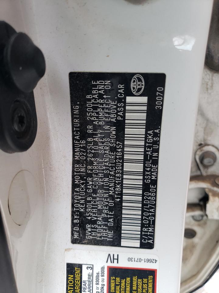 2016 TOYOTA AVALON XLE photo 13