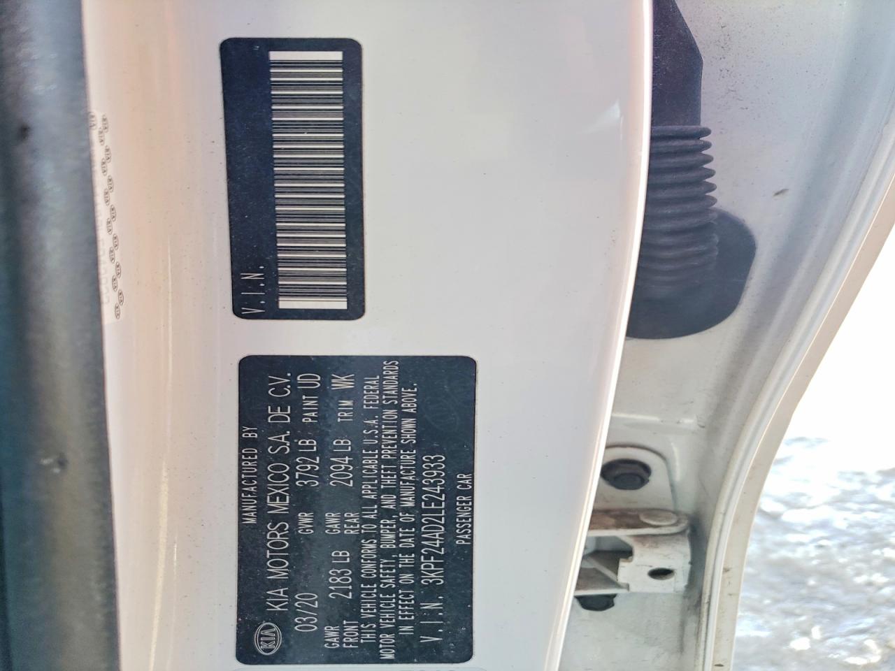 2020 KIA FORTE LXS photo 34