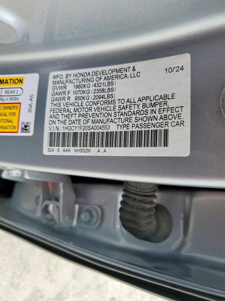 2025 HONDA ACCORD LX photo 23