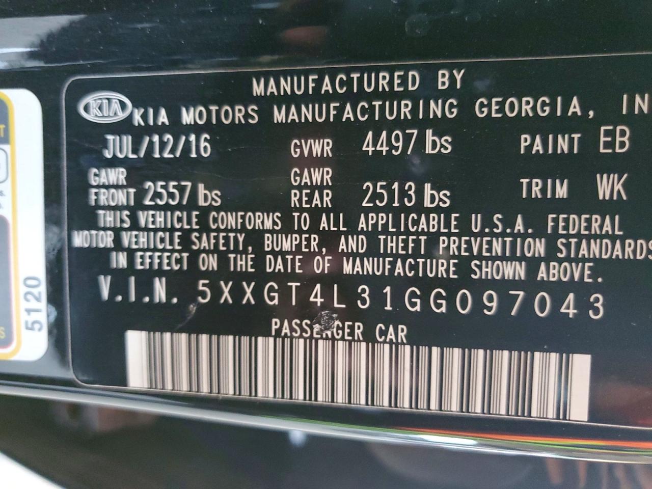 2016 KIA OPTIMA LX photo 23