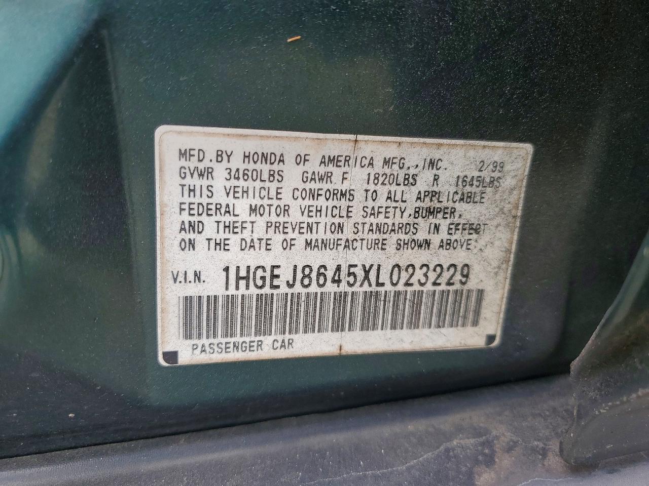 1999 HONDA CIVIC EX photo 23