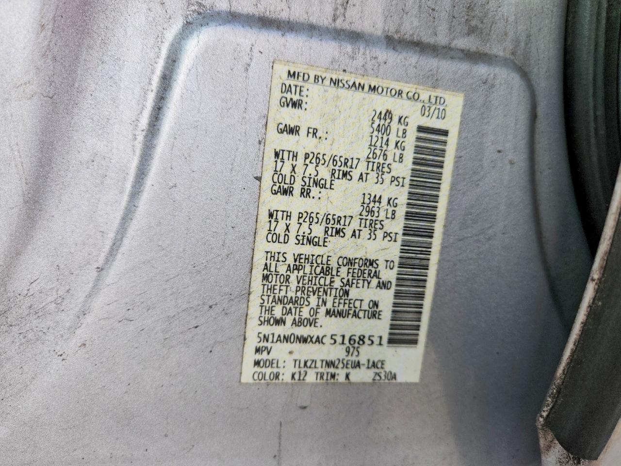 2010 NISSAN XTERRA X photo 25
