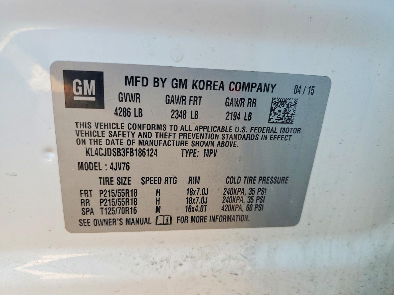 2015 BUICK ENCORE PREMIUM photo 25