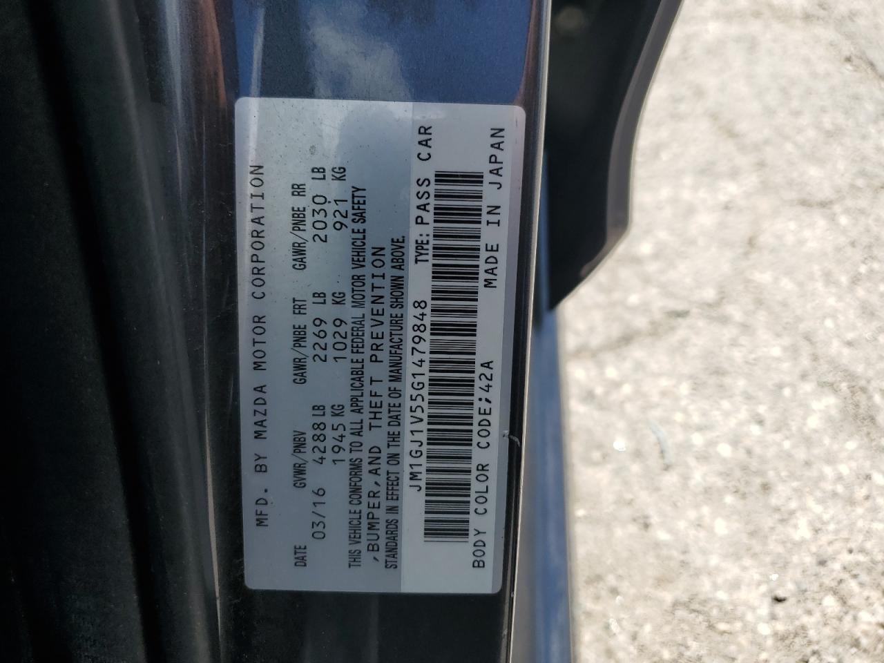 2016 MAZDA 6 TOURING photo 12