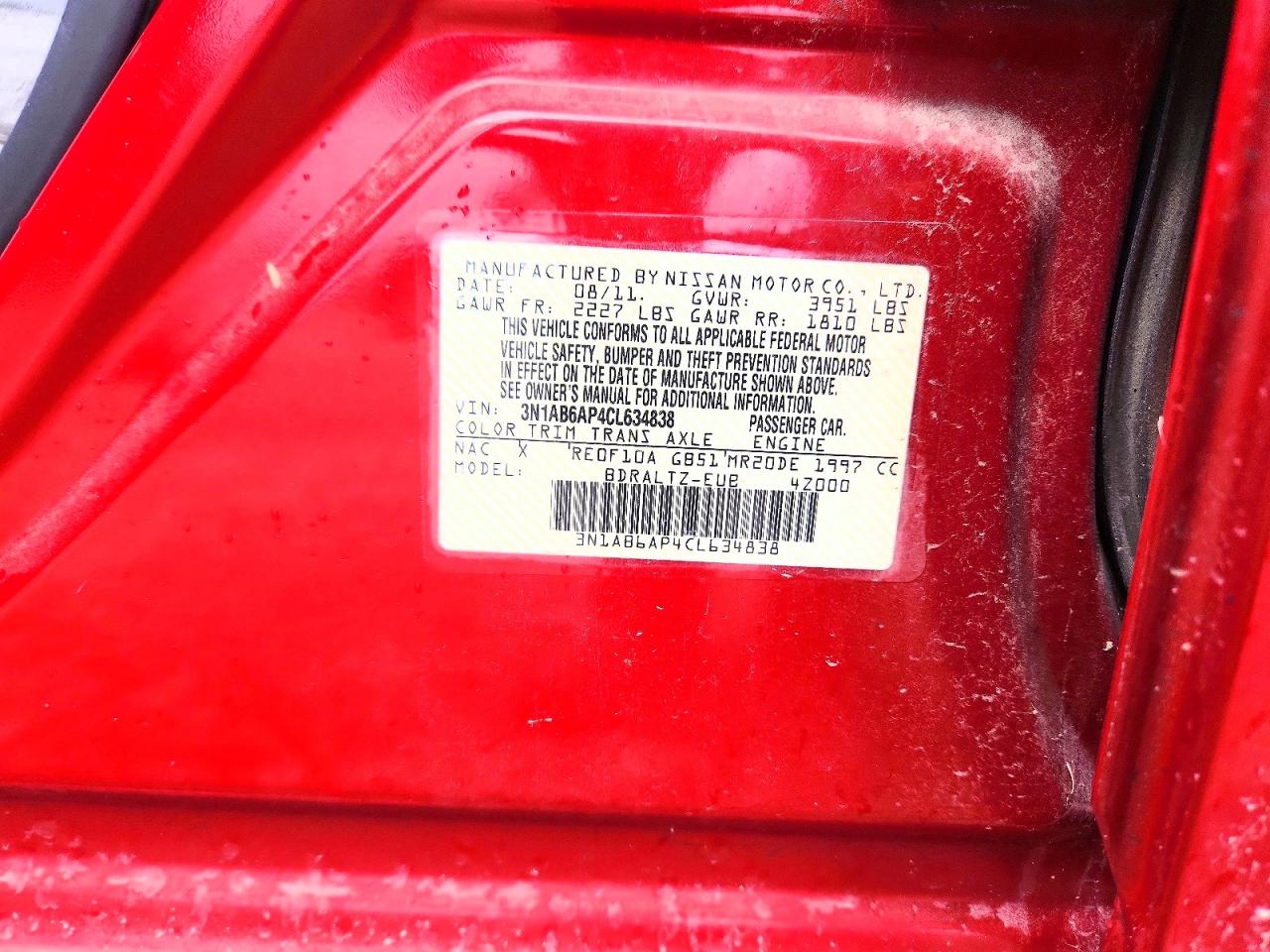 2012 NISSAN SENTRA 2.0 photo 13