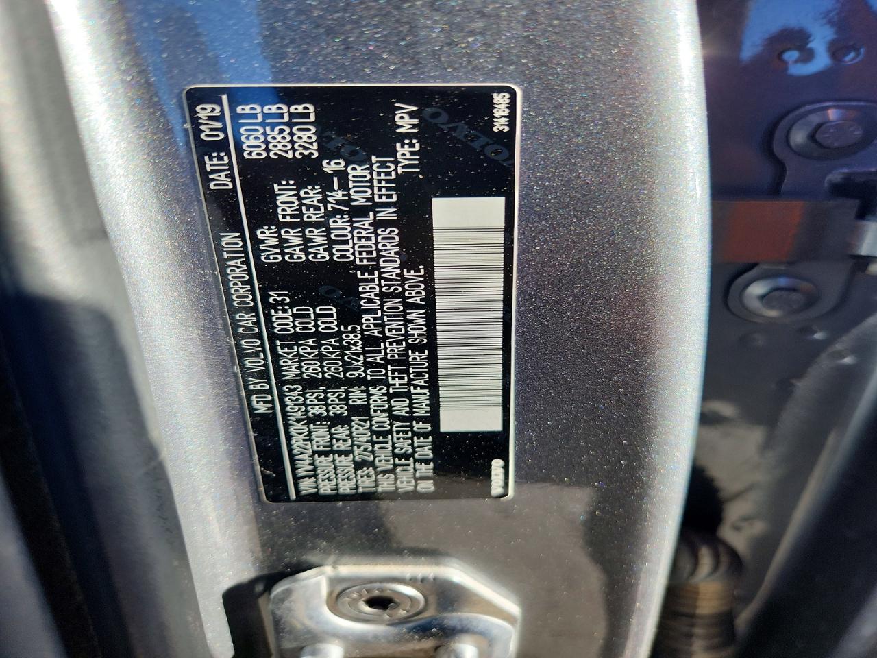 2019 VOLVO XC90 T6 MOMENTUM photo 14