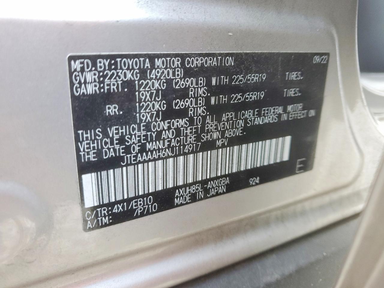 2022 TOYOTA VENZA XLE photo 27