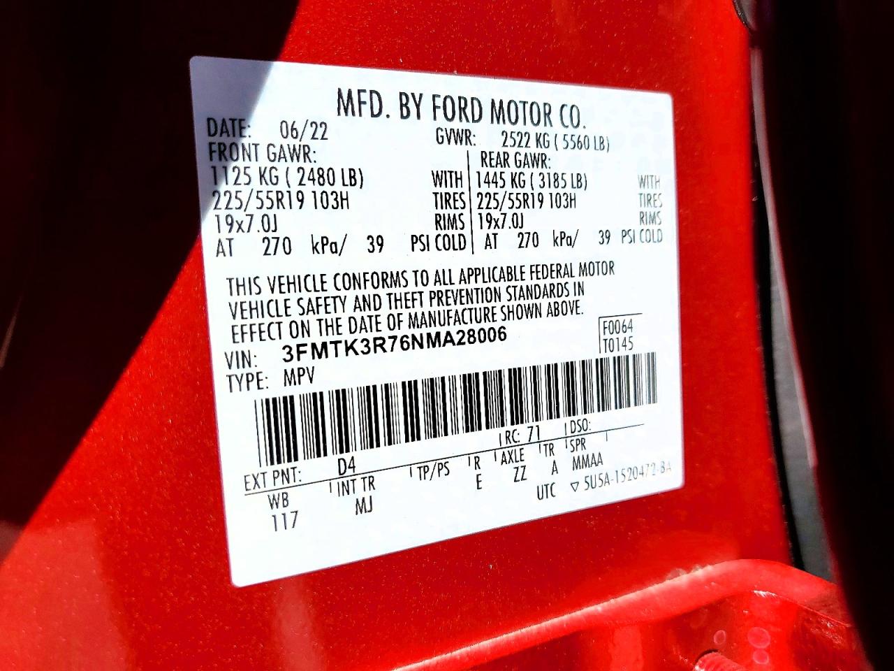 2022 FORD MUSTANG MACH-E PREMIUM photo 25