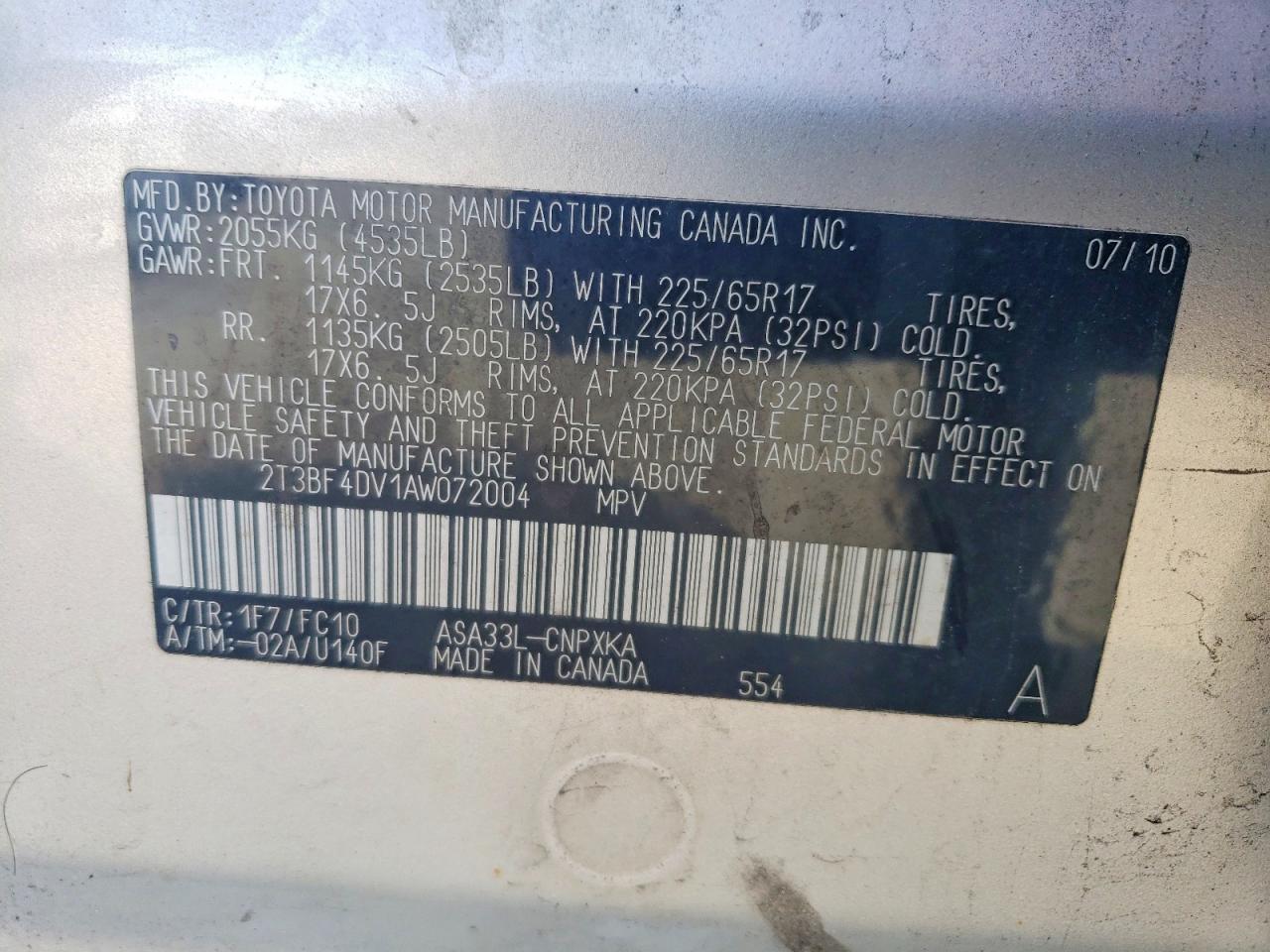 2010 TOYOTA RAV4 BASE photo 13