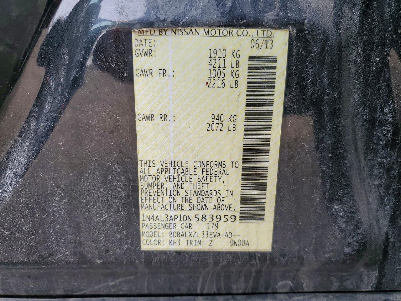 2013 NISSAN ALTIMA 2.5 SL photo 12