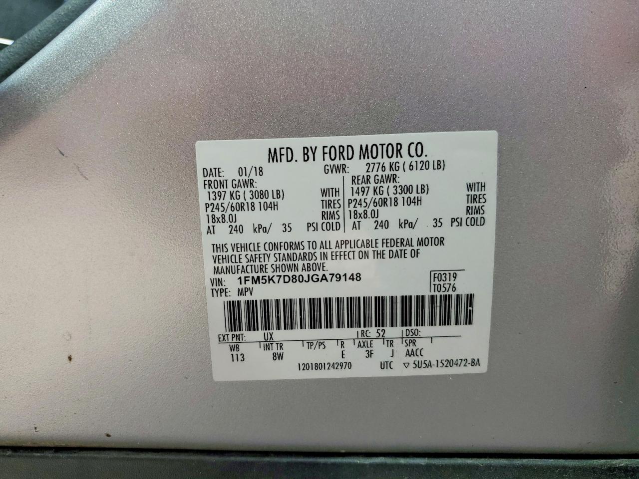 2018 FORD EXPLORER XLT photo 14
