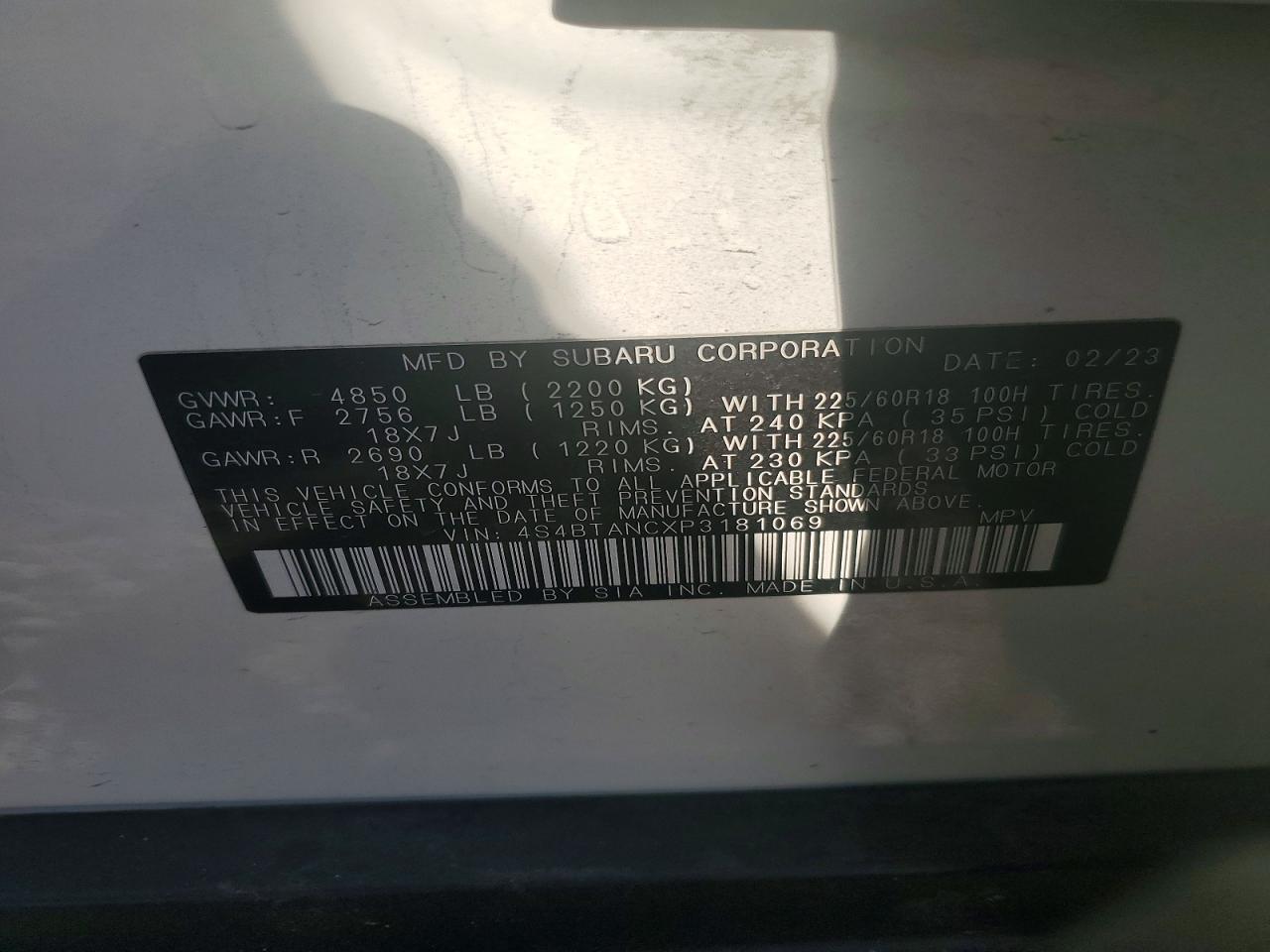 2023 SUBARU OUTBACK LIMITED photo 37