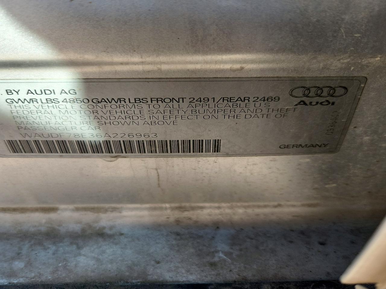 2006 AUDI A4 2.0T QUATTRO photo 23