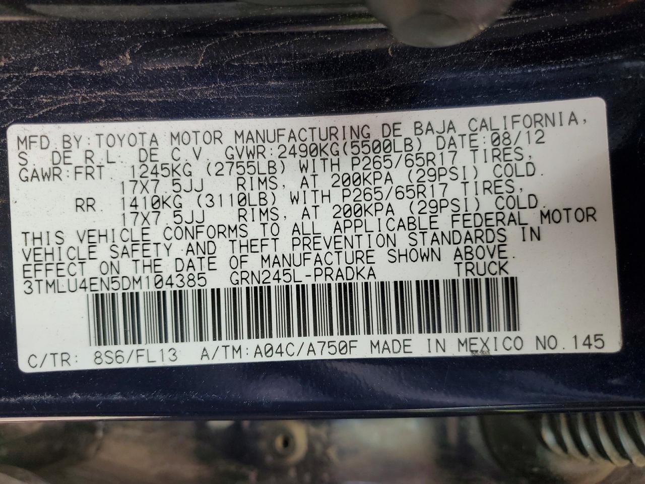 2013 TOYOTA TACOMA V6 photo 25
