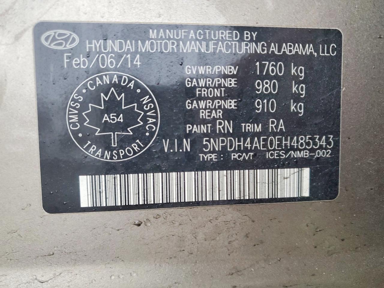 2014 HYUNDAI ELANTRA SE photo 34