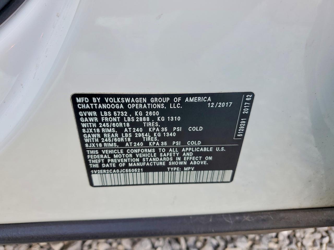 2018 VOLKSWAGEN ATLAS SEL photo 13